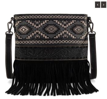 MW1330G-9360 BK Montana West Tooled/Embroidered Collection Concealed Carry Crossbody