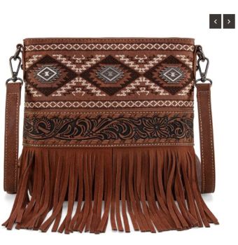 MW1330G-9360 BR Montana West Tooled/Embroidered Collection Concealed Carry Crossbody