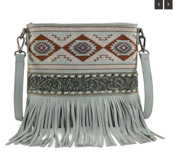 MW1330G-9360 LGN Montana West Tooled/Embroidered Collection Concealed Carry Crossbody