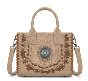 MW1331-8322 TN Montana West Concho Collection Small Tote/Crossbody