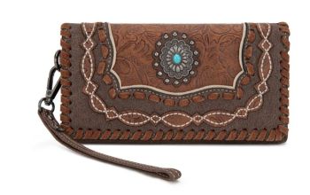 MW1331-W018 BR Montana West Concho Collection Wallet