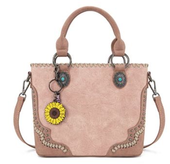 MW1335-8360 PK Montana West Embossed Collection Tote/Crossbody Bag