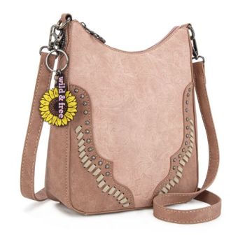 MW1335-8330 PK Montana West Embossed Collection Crossbody Bag