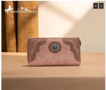 MW1335-W010 PK Montana West Embossed Collection Wallet