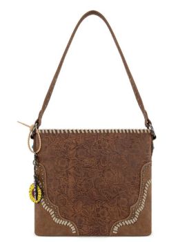 MW1335G-918 BR Montana West Embossed Collection Hobo Shoulder Bag