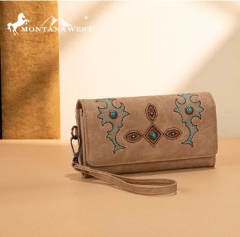 MW1344-W002 TN Montana West Concho Embroidered Collection Wallet