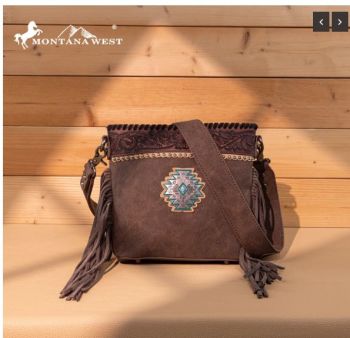 MW1350-8360 CF Montana West Tooled Aztec Concho 
