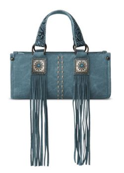 MW1351-888 JN Montana West Western Fringe Concho Collection Mini Crossbody Bag