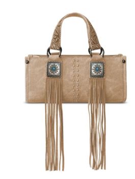 MW1351-888 TN Montana West Western Fringe Concho Collection Mini Crossbody Bag