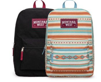 MWC-5751S BL Montana West Western Horse Print Backpack -2Pcs Set 