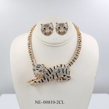 NE-00810 -2CL TIGER NECKLACE