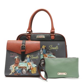 NK12444  AVENTURERAS NIKKY LEATHER 3PC SET
