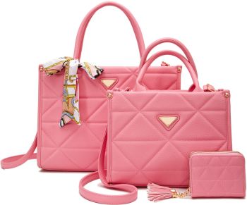 PU24806-T3 PK DESIGNER 2 HANDBAG WITH 1WALLET SET
