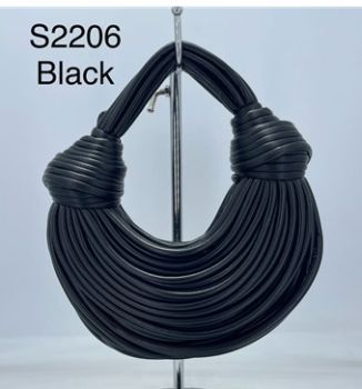 S2206 BK DESIGNER KNOTS STRIP BAG