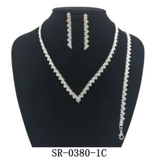 SR-0380-1C RHINESTONE NECKLACE SET