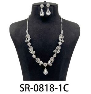 SR-0818-1C RHINESTONE NECKLACE SET