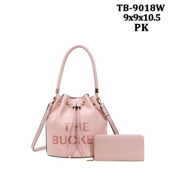 TB-9018W PK DRAW STERING BAG WITH WALLET