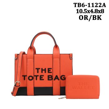 TB6-1122A BL/DBL  THE TOTE BAG WITH WALLET