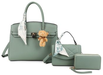PU24126-T3 TQ 2HANDBAG WITH WALLET SET