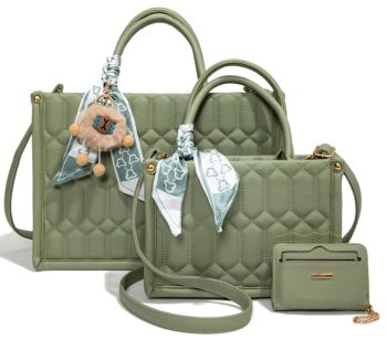 PU25528-T3 TQ 2 HANDBAG WITH 1 WALLET SET