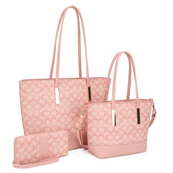 UM-31481 SET PK MONO GLAM 2 BAGS WITH WALLET