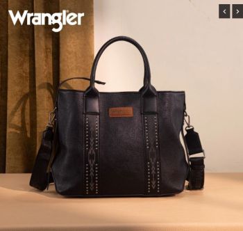 WG199-1824 BK Wrangler Carry-All Aztec Expandable Tote/Crossbody