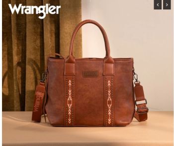 WG199-1824 BR Wrangler Carry-All Aztec Expandable Tote/Crossbody