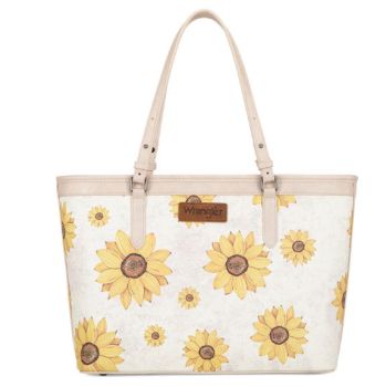 WG204-2002BG Wrangler Sunflower Print Tote Bag