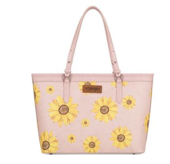 WG204-2002PK Wrangler Sunflower Print Tote Bag