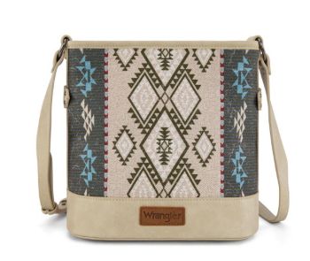 WG213-2003 TN Wrangler Aztec Distressed Print Dual Sided Print Concealed Carry Crossbody