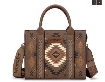 WG2206-8120S KH Wrangler Aztec Pattern Print -Tote/Crossbody