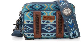 WG2207-3003 NV  Wrangler Aztec Printed Crossbody Purse With Wallet Compartment