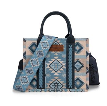 WG2209-8120S JN Wrangler Aztec Pattern Dual Sided Print -Tote/Crossbody