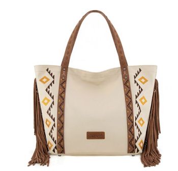 WG233-2002 BG Wrangler Aztec Embroidered Large Tote BaG