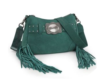 WG241-2022 TQ Wrangler Fringe Buckle Hobo Bag/Crossbody Bag