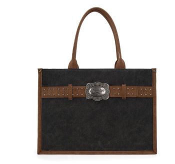 WG250G-8119 BK Wrangler Buckle Concealed Carry Large Tote