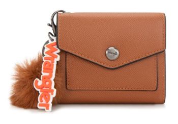 WG274-W079 BR Wrangler Tri-Fold Wallet with Keyring Pom Pom