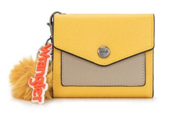 WG274-W079 YL-KH Wrangler Tri-Fold Wallet with Keyring Pom Pom