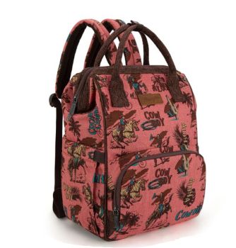 WG60-9110 HPK Wrangler Vintage Retro Cowboy Cool Print Backpack