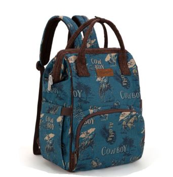 WG60-9110 JN Wrangler Vintage Retro Cowboy Cool Print Backpack