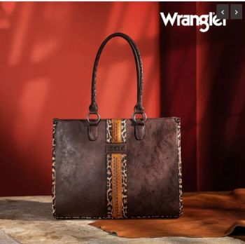 WG83G-8317 CF Wrangler Leopard Print Concealed Carry Tote