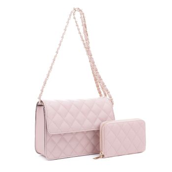 XB20141 BLS QUILT CROSBODY BAG WITH WALLET