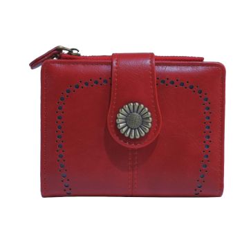 YX25766-6 RD HALF SIZE WALLET