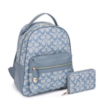 ZM-31488 SET BGY/BGY BACKPACK WITH WALLET