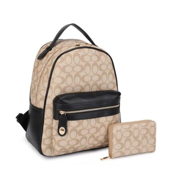 ZM-31488 SET BK/TP BACKPACK WITH WALLET
