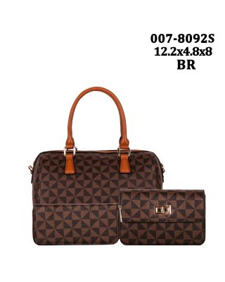 007-8092S BR MONOGRAM SATCHEL 3PC SETS