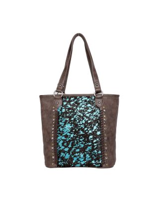 TR117G-8113 CF Trinity Ranch Hair-On Leather Collection Concealed Carry Tote