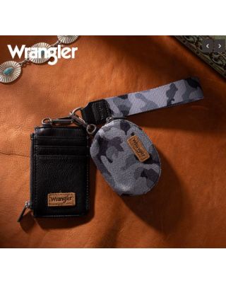 WG286-W0051BK Wrangler Camo Print Dual Pouch Wristle
