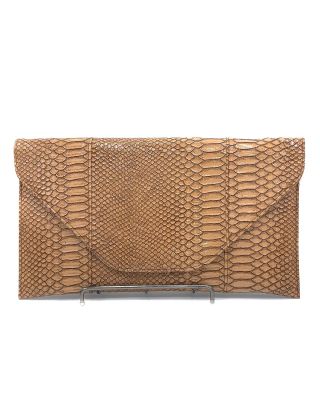 7010NK2 CH SNAKE SKIN CLUCH BAG