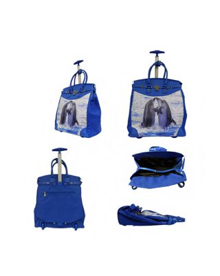 DOLPHIN DIGITAL PRINTED FOLDABLE LUGGAGE BAG
